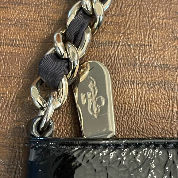 Cole Haan Black Patent Leather Bag Chain Strap - Picture 3 of 7